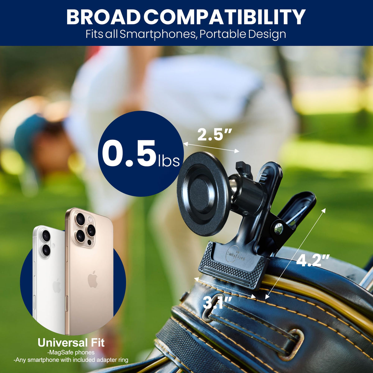 The SwingScout compact-portable-design fits in your bag for on-the-go filming.