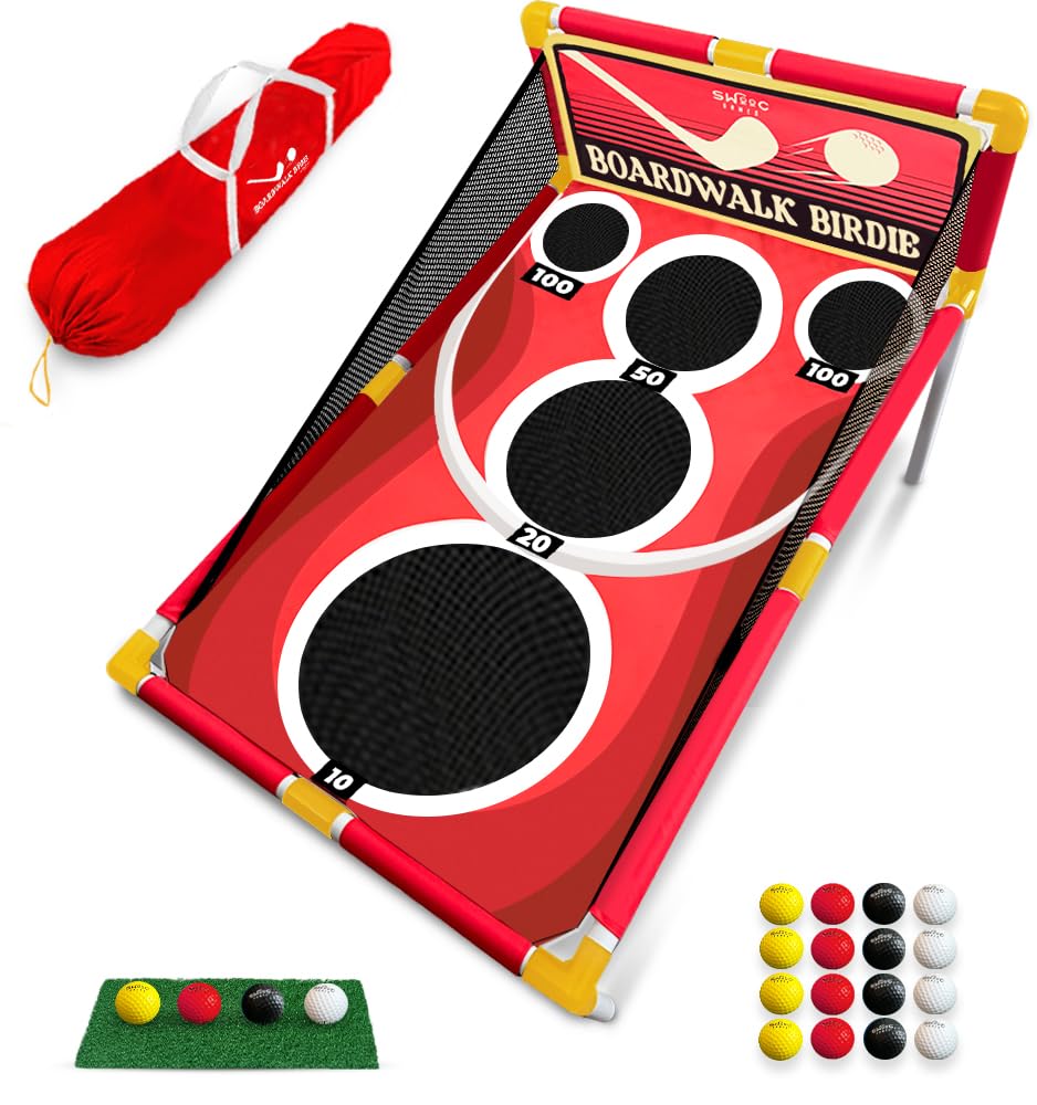 SWOOC Boardwalk Birdie setup ready for quick backyard arcade-style golf sessions