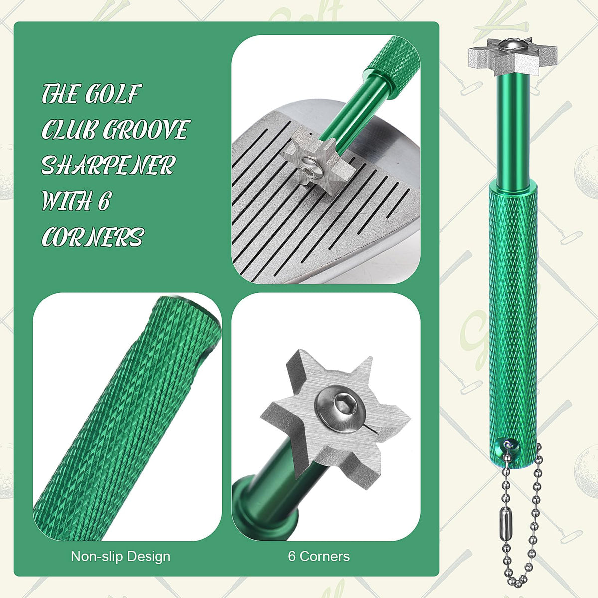 Syhood foldable divot repair tool is sturdy and portable.