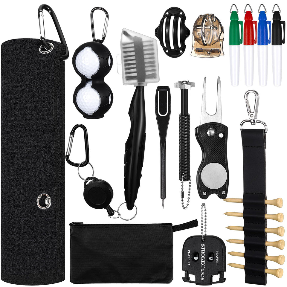 Syhood golf cleaning kit brush with dual bristles for thorough club cleaning