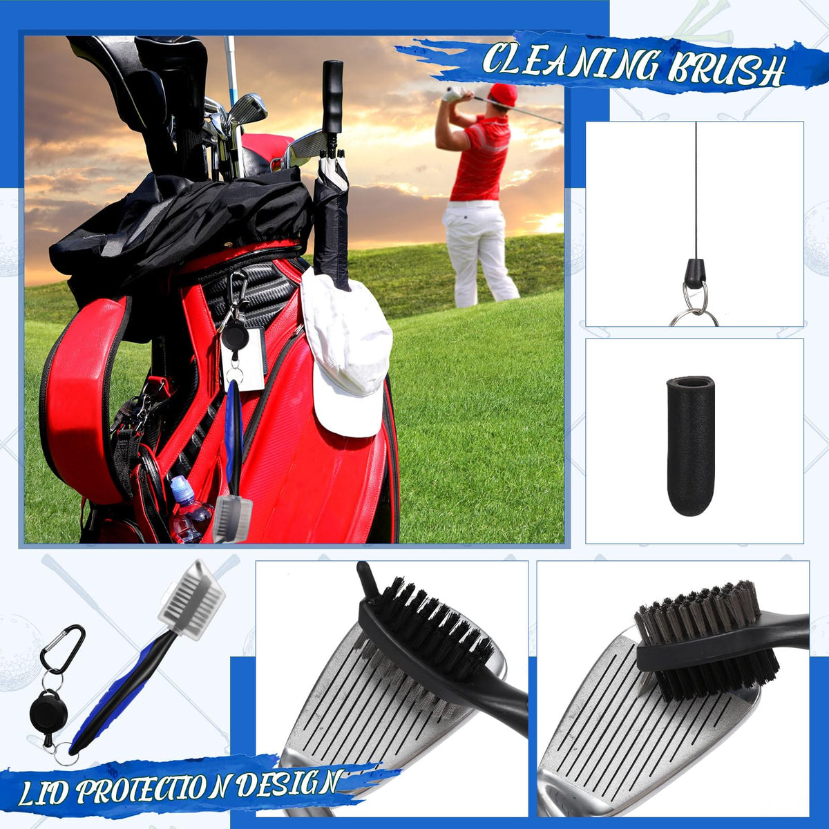 Syhood microfiber golf towel absorbs moisture quickly and protects hands.