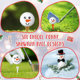 Syhood snowman golf ball on white surface aids quick recognition during rounds