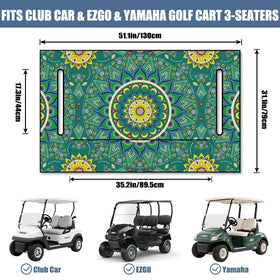 Syienasdk Boho golf cart seat blanket laid flat