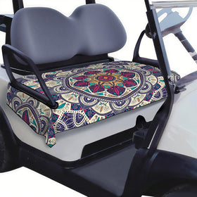 Syienasdk Boho golf cart seat cover front view showing breathable protection