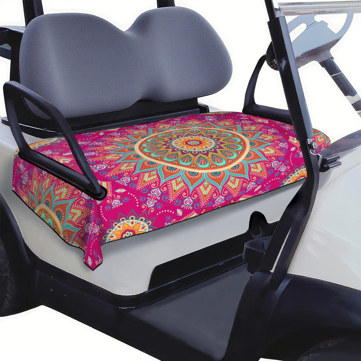 Syienasdk Boho golf cart seat cover with pattern adds style and protects seats