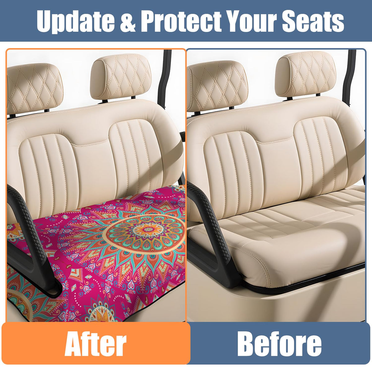 Perfect gift for golf lovers with a stylish seat cover by Syienasdk