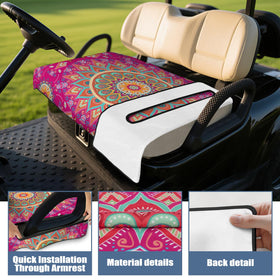 Stretchy fit of Syienasdk Boho cover for quick, secure seating