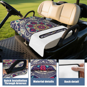 Syienasdk Boho seat cover fabric closeup emphasizing soft, washable material