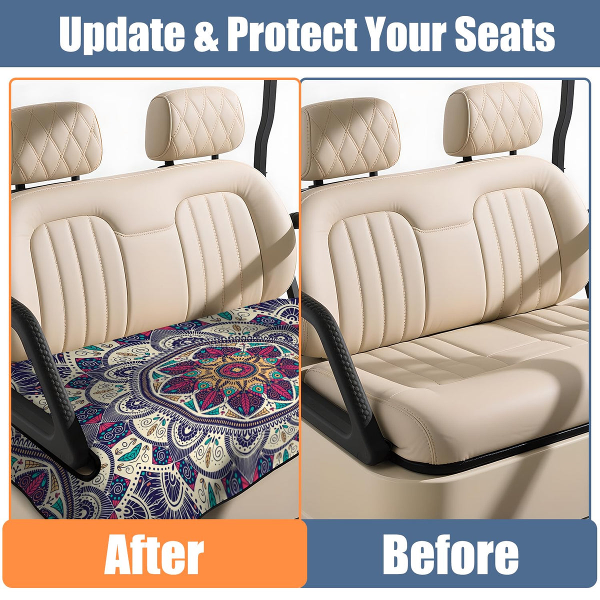 Syienasdk Boho seat cover pattern detail enhances stylish look