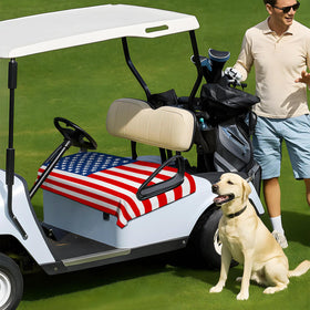 Stylish pattern elevates cart aesthetics while protecting original seats.