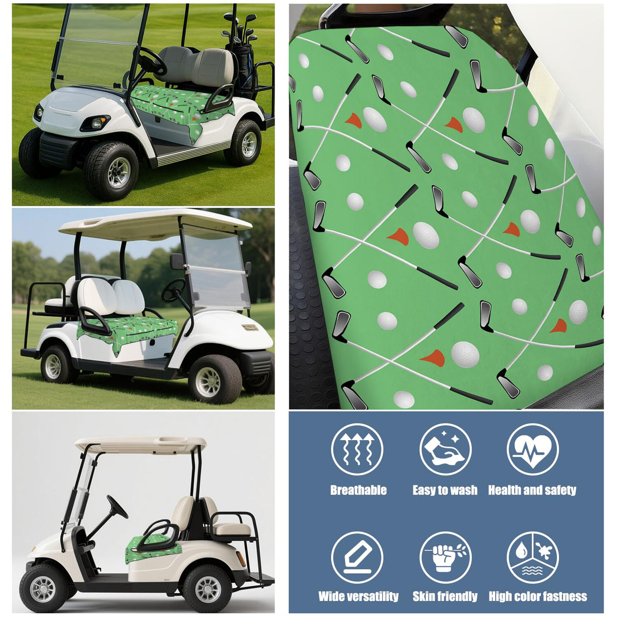 Syienasdk easy installation with two holes fits most golf carts.