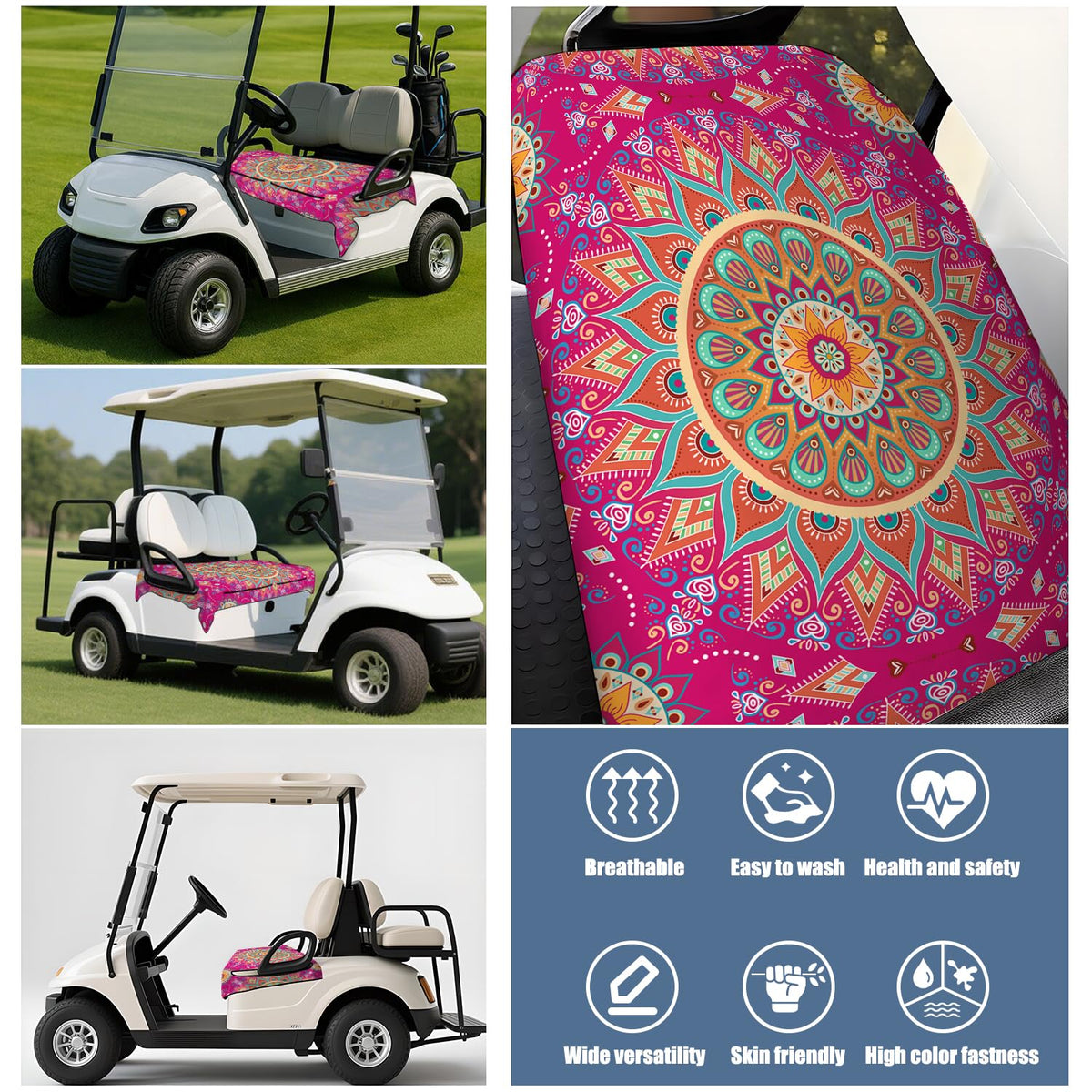 syienasdk fits most 51 by 31 inch seats on golf carts and club cars