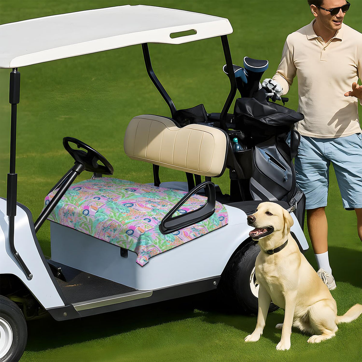 syienasdk golf cart seat cover added cushioning for longer rides