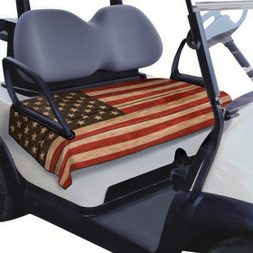 Syienasdk golf cart seat cover with American flag, breathable protection for seats.