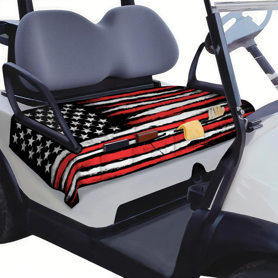 syienasdk golf cart seat cover with American flag pattern protects seats and adds style.