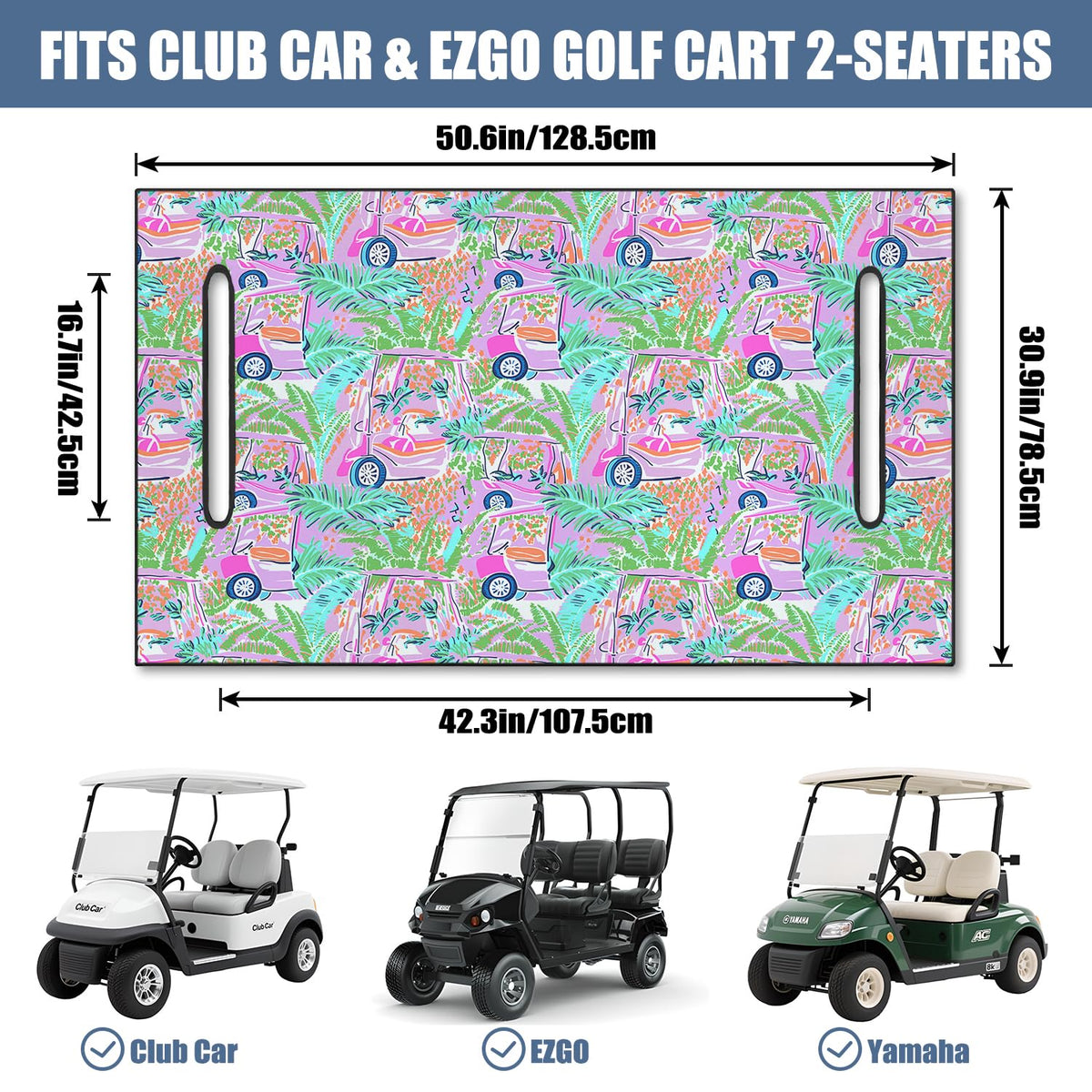 syienasdk golf cart seat cover fits 51x31 inches for 2-seat carts