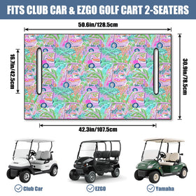 syienasdk golf cart seat cover fits 51x31 inches for 2-seat carts