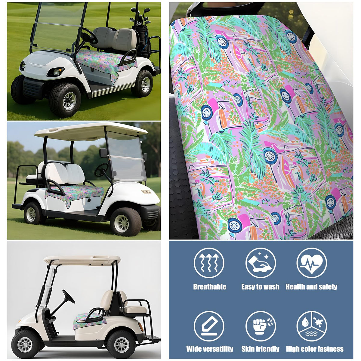 syienasdk golf cart seat cover protects seats from dust and dirt