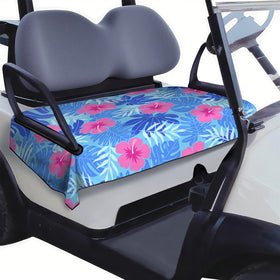 syienasdk tropical palm leaf pattern seat cover on a golf cart for a stylish ride