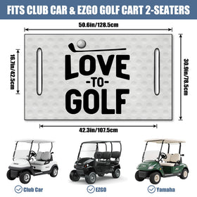 Syienasdk golf cart seat cover fits two-seat carts and protects seats.