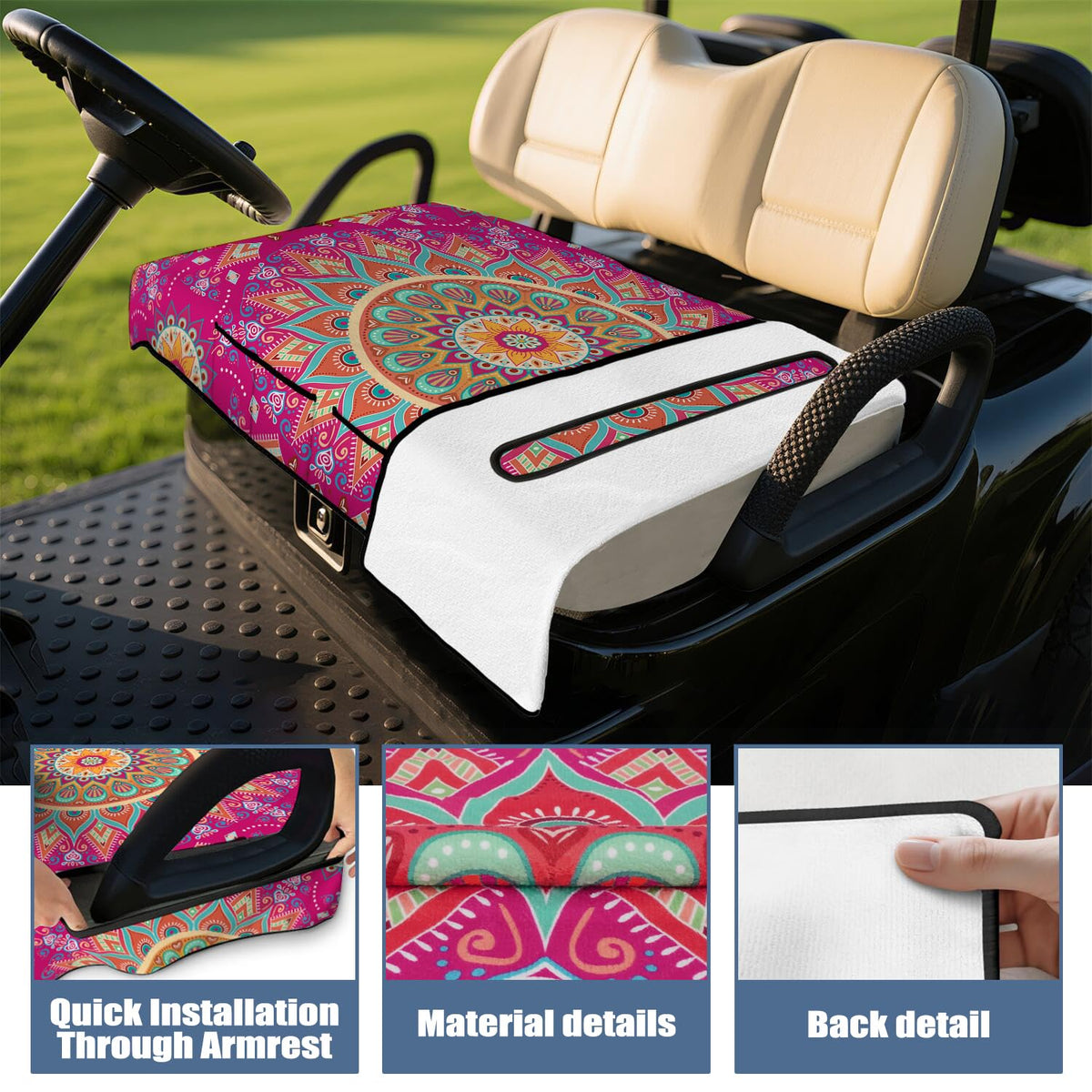 syienasdk seat cover with 4 front pockets for accessories organization