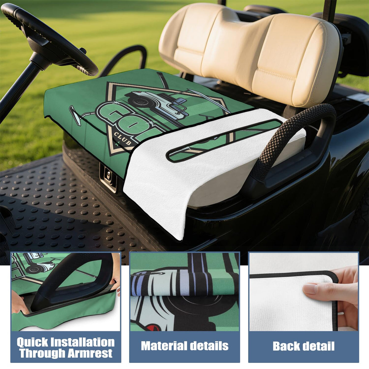 Syienasdk two-seat cart fit displays snug 51x31 dimensions