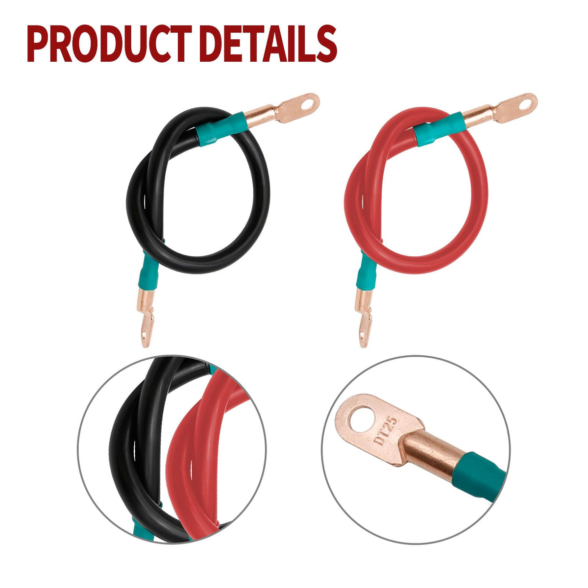 SYOWADA 38ft red cable end connection for reliable power delivery.