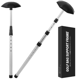 Sysdmno golf travel bag support pole extended, stabilizing clubs during transit.