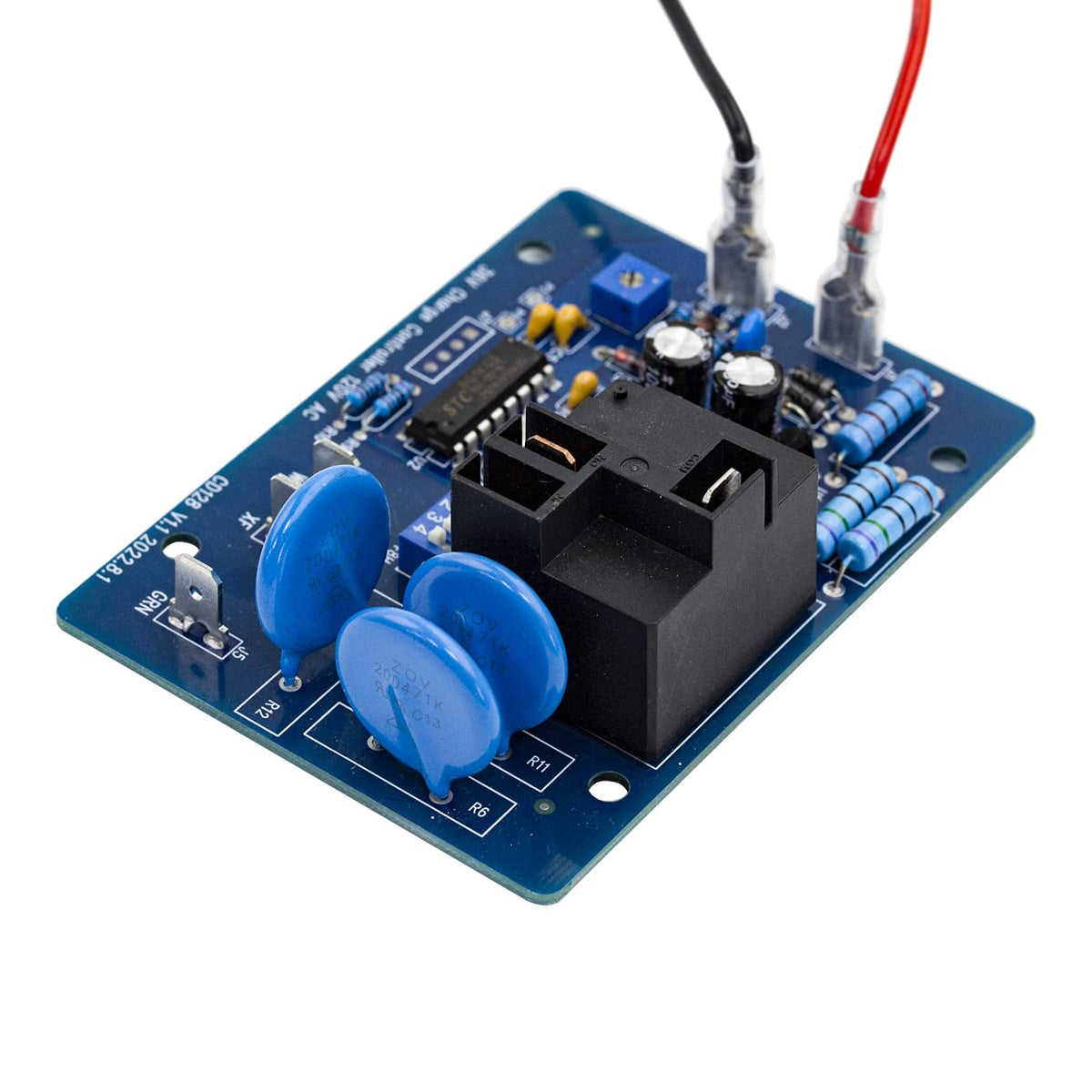 SZHY-LINK EZGO Powerwise charger board blue wiring diagram view shows correct connections.