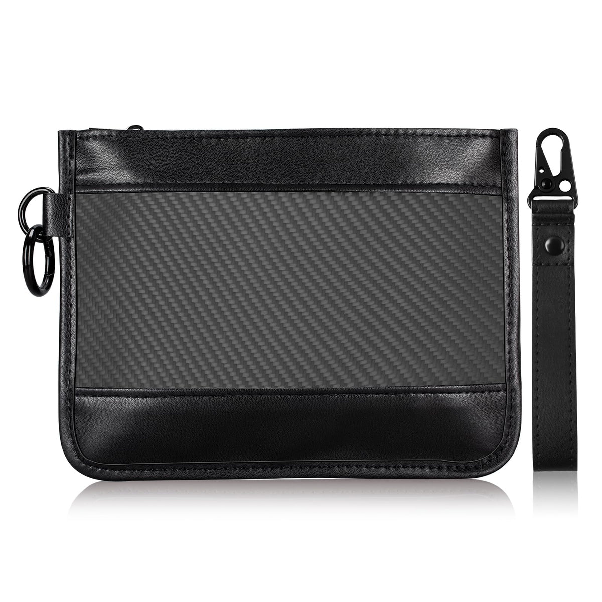 T-carbon carbon fiber leather golf ball pouch shown for durable on-course storage