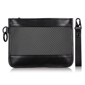 T-carbon carbon fiber leather golf ball pouch shown for durable on-course storage