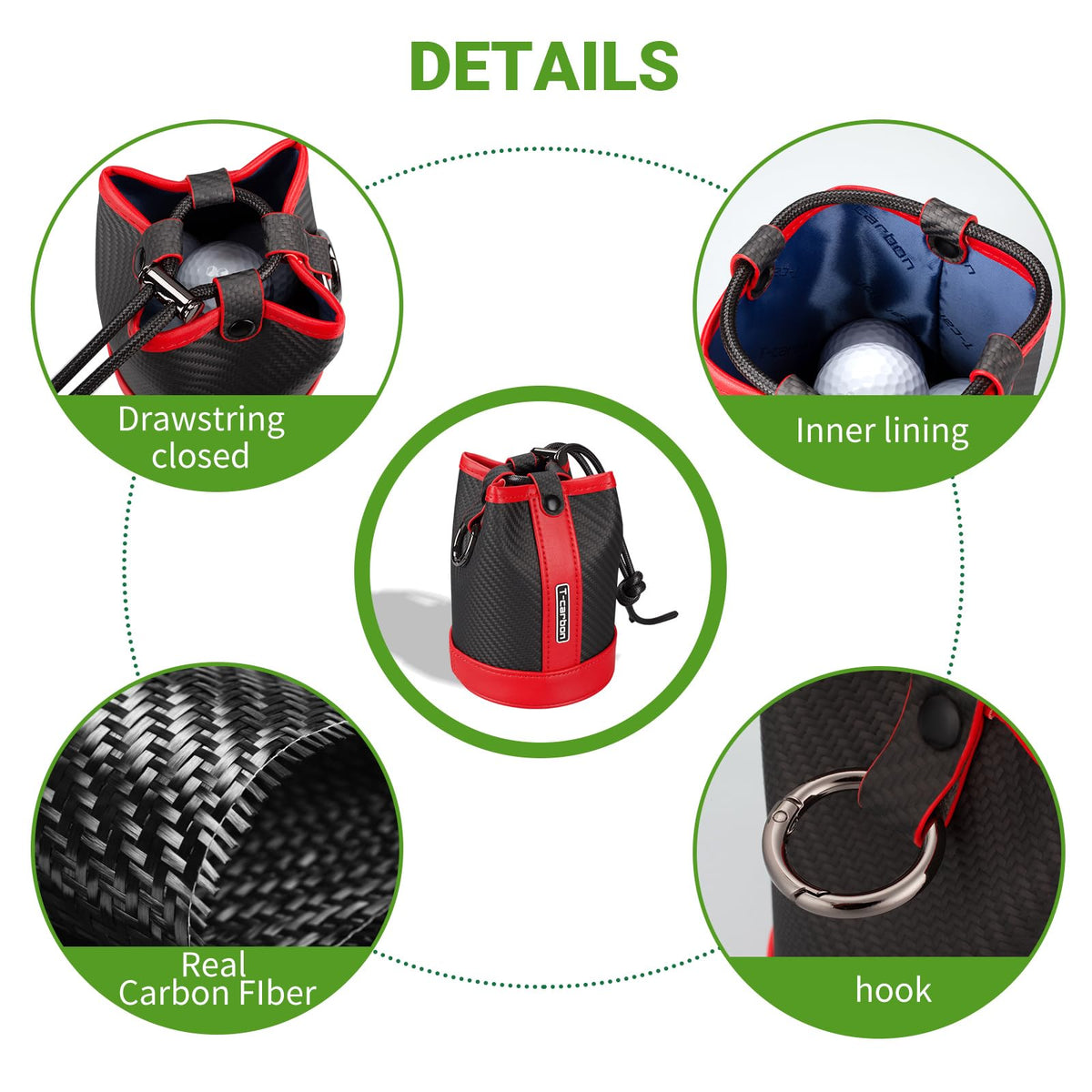 T-carbon carbon fiber and leather accents add lightweight durability