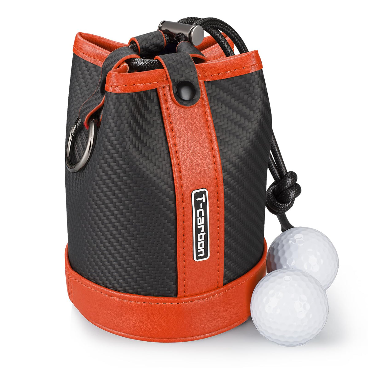 T-carbon Travel Gear golf pouch with bucket waist design for quick access on the course.