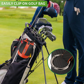 T-carbon pouch keeps divot tools neatly organized for easy access on the course.
