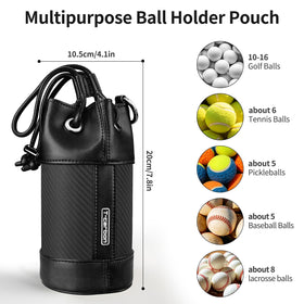 T-carbon golf valuables pouch open drawstring bucket style for fast on-course access