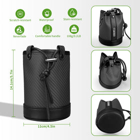 Drawstring lock close-up on the T-carbon pouch demonstrating secure closure.