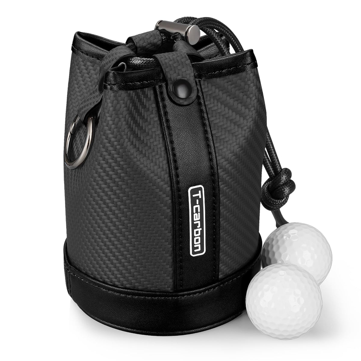 T-carbon Travel Gear Golf Pouch front view with easy-access design for quick on-course essentials.