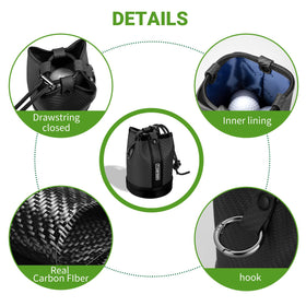 Leather trim detail on the T-carbon pouch showing premium craftsmanship.