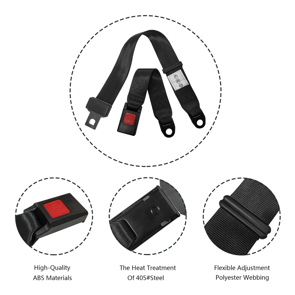 T.Chilyn 54.3-inch adjustable belt fits a wide range of drivers.