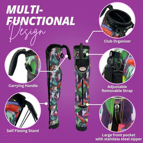 Taboo Fashions detachable sling strap enhances carry comfort between holes.