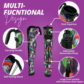 Taboo Fashions dual AutoFlex legs keep the bag upright on uneven terrain.