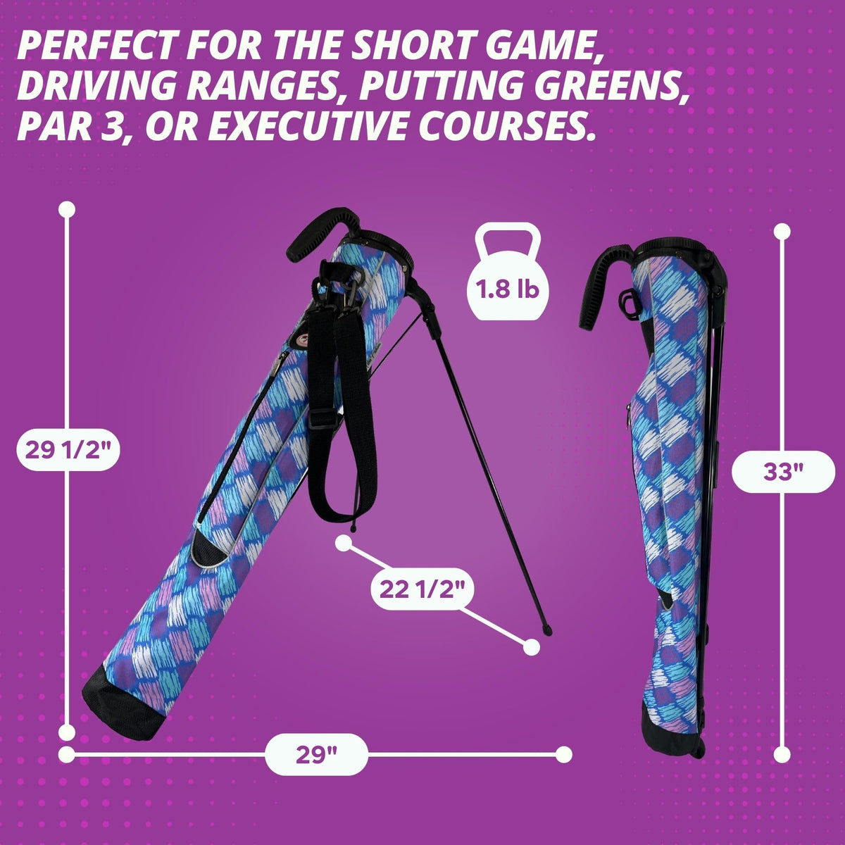 Taboo Fashions posh blue design adds stylish flair on the course.