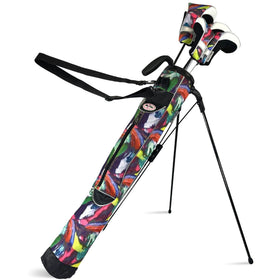 Taboo Fashions Rembrandt design print on a lightweight golf bag for stylish rounds.