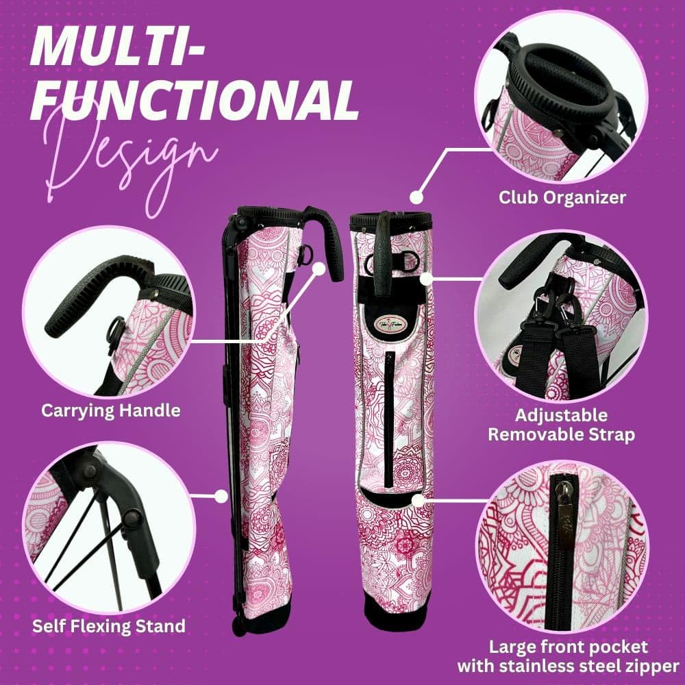 Taboo Fashions Sunday bag with 2-club organizer for tidy club storage