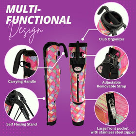 Taboo Fashions Sunday bag with Autoflex legs keeps it upright on the range.