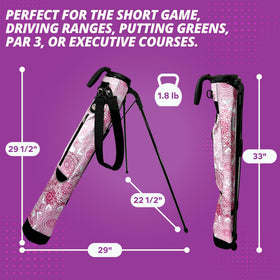Taboo Fashions Sunday bag with self-flexing stand on the green