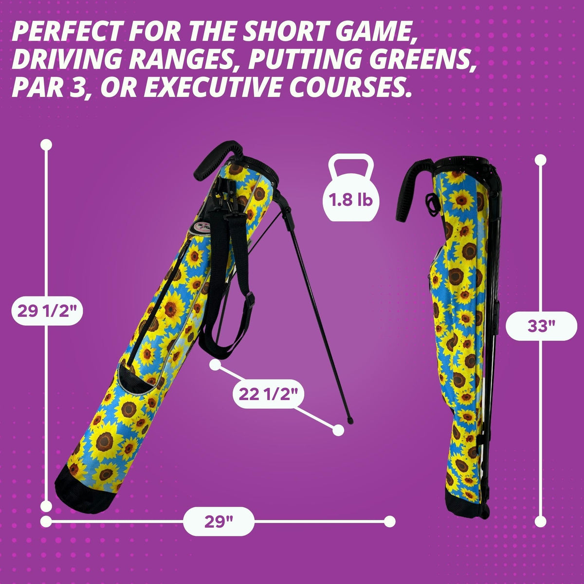 Taboo Fashions Sunday golf bag with shoulder strap for flexible carrying
