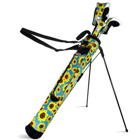 Taboo Fashions Sunday golf bag with sunflower design for sunny course style and easy access to clubs