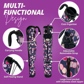 Taboo Fashions Sunday bag standing with AutoFlex legs on the range