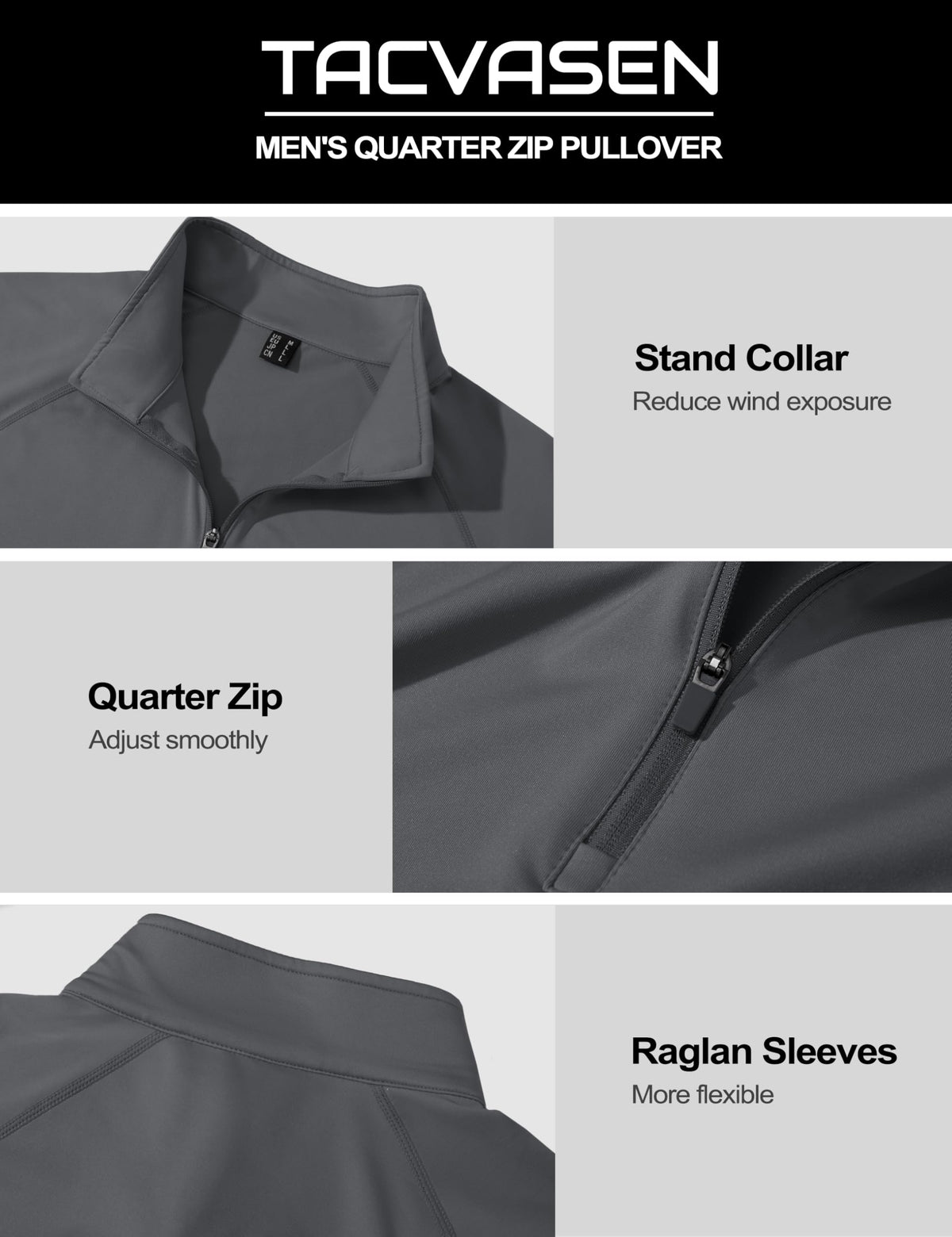 Tacvasen micro-fleece lining inside offers soft warmth and moisture absorption.